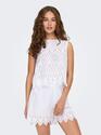 Only 15343156/Bright White Tulum SL emb top