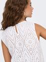 Only 15343156/Bright White Tulum SL emb top