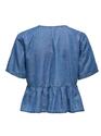Only 15344257/Medium Blue Denim Bea SS bow dnm shirt
