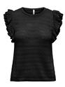 Only 15344402/Black Aga SL glitter o-neck top