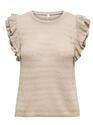 Only 15344402/Feather Gray Aga SL glitter o-neck top