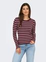 Only 15344579/Mauve Wine Louisa LS pullover