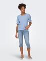 Only 15344812/Light Blue Denim Blush MW slit cap shorts NOOS