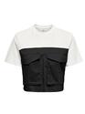 Only 15346594/CD/Black Dara SS short mix top