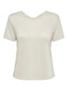 Only 15346637/Cloud Dancer Amber life SS glitter top