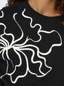 Only 15353259/Black Blure Flower Odessa LS o-neck
