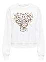 Only 15356179/Cloud Dancer Heart Tammie LS leo print o-neck