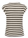 Only 15356330/Birch Black Fine SS v-neck top