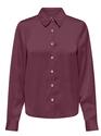 Only 15356386/Mauve Wine Zora LS satin shirt