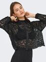 Only 15356977/Black Jilli lace mix shirt