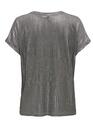 Only 15371246/Dark Grey/Gun Mirinda SS v-neck top