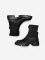 Only Shoes 15304867/Black Betty-5 pu front zip boot