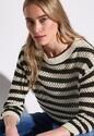 Street One 303245/20001 Cosy striped mesh sweater