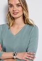 Street One 323879/17020 V-neck silk look shirt 3/4mw