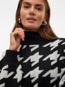 Vero Moda 10311089/Black/Birch Mira LS highneck pullover