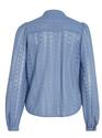 Vila 14082977/Coronet Blue Chikka lace LS shirt NOOS