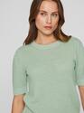 Vila 14084421/Silt Green Dalo o-neck SS knit top NOOS