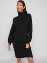 Vila 14094192/Black Beauty Ostria roll neck LS dress NOOS