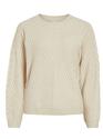 Vila 14100111/Birch Erin LS o-neck cable knit top