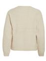 Vila 14100111/Birch Erin LS o-neck cable knit top