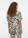 Vila 14102609/Birch Marble Swirl Clo 2/4 v-neck top NOOS