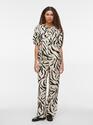 Vila 14102609/Birch Marble Swirl Clo 2/4 v-neck top NOOS