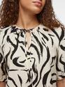 Vila 14102609/Birch Marble Swirl Clo 2/4 v-neck top NOOS
