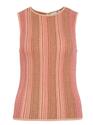 Vila 14105874/Aurora Red Melvina o-neck SL glitter top