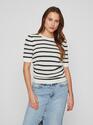 Vila 14106601/White Alyssum Dalo o-neck SS stripe top NOOS