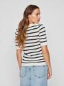 Vila 14106601/White Alyssum Dalo o-neck SS stripe top NOOS