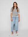 Vila 14106601/White Alyssum Dalo o-neck SS stripe top NOOS
