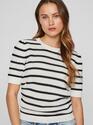 Vila 14106601/White Alyssum Dalo o-neck SS stripe top NOOS