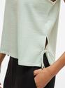 Vila 14107225/Silt Green Birch Striplo tie SL top