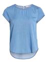Vila 14107317/Medium Blue Denim Bista C/S o-neck top NOOS