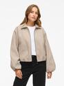Vila 14107560/Natural Melange Balou LS short jacket