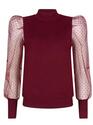 Ydence CW2308/108 Wine Red Marcie Knitted Top