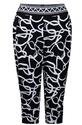 Zoso Fiona/000-0016 Black-White Print Travel Capri