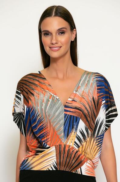 Batida 2004/Fan print print top aangeknipte mouw