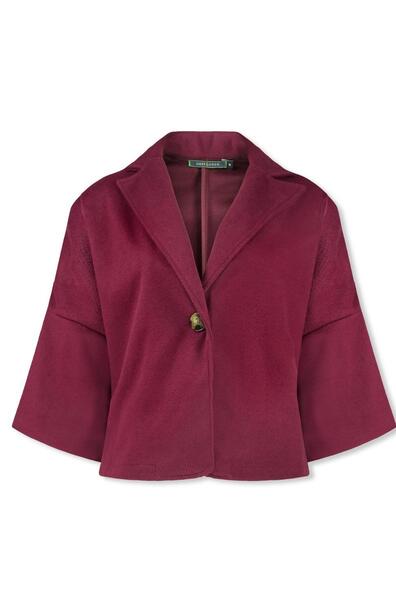 Lizzy and Coco Ami/Burgundy Fancy wool jacket 3/4 mouw