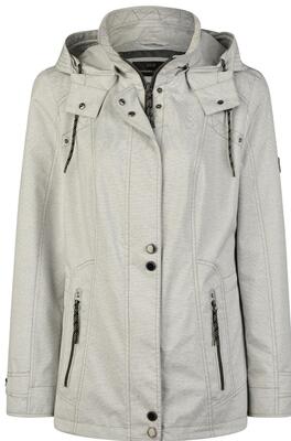 Barbara Lebek 7024/920 Halflange coat fijne streep