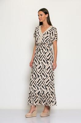 Batida 1986/Black Sand Lange print jurk