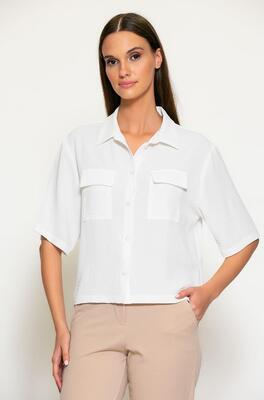 Batida 2106/Ecru Basis blouse kraag