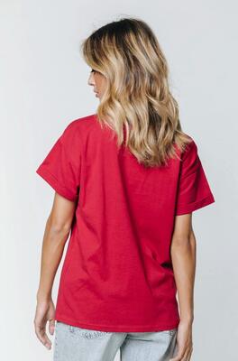 Colourful Rebel WT113019/607 Dark Red Lovers Of The Night Boxy Tee