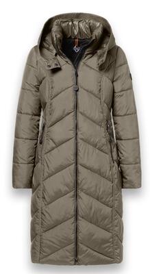 District LM11360253/626 Light Olive Arosa lange jas doorgestikt