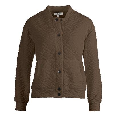 Enjoy Womenswear 183333/551 Taupe Structuur jasje drukknopen