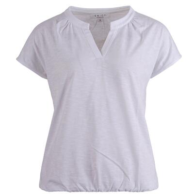 Enjoy Womenswear 183394/011 Wit T-shirt korte mouw basis