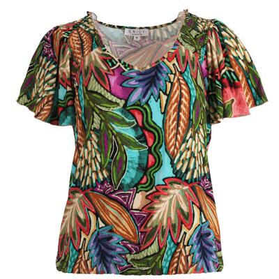 Enjoy Womenswear 186670/015 Print blouson frill