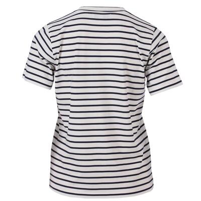 Enjoy Womenswear 431400/191 Indigo T-shirt v-hals bretonse streep