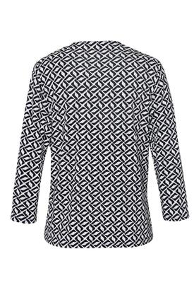 Frank Walder 108421/663054 Blouse-top printmix 3/4mouw