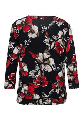Frank Walder 722423/517059 Bloemprint blousonshirt 3/4mw